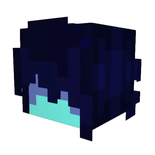 AutiKleiner Minecraft avatar head, 3D render