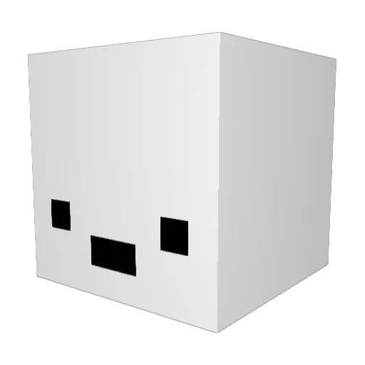 Autisify Minecraft avatar head, 3D render