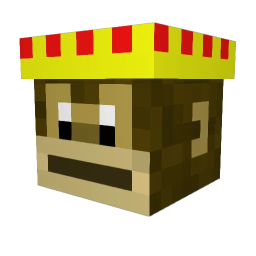 Autism09 Minecraft avatar head, 3D render
