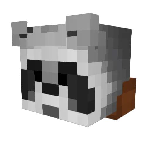 AutismProfessor Minecraft avatar head, 3D render