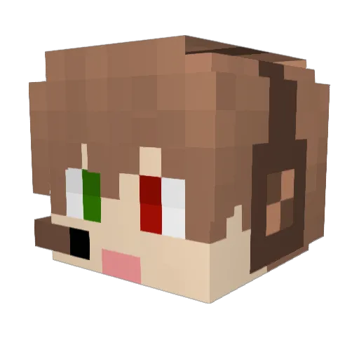 Autism_M1 Minecraft avatar head, 3D render