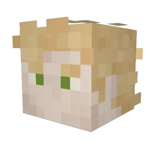 Autism_dr Minecraft avatar head, 3D render