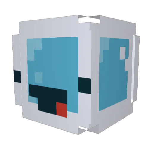 Autismishfish Minecraft avatar head, 3D render