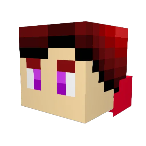 Autismotron Minecraft avatar head, 3D render