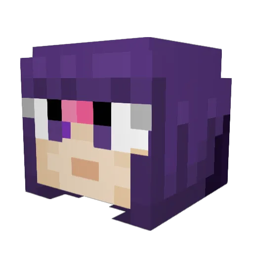 Autista2009 Minecraft avatar head, 3D render