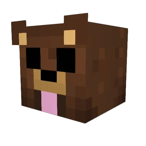 AutisticFish11 Minecraft avatar head, 3D render