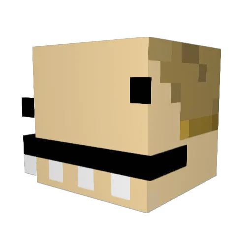 AutisticPlayer Minecraft avatar head, 3D render