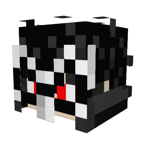 AutisticPumpgun Minecraft avatar head, 3D render