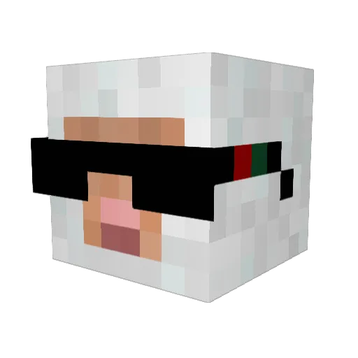 AutistusChristus Minecraft avatar head, 3D render