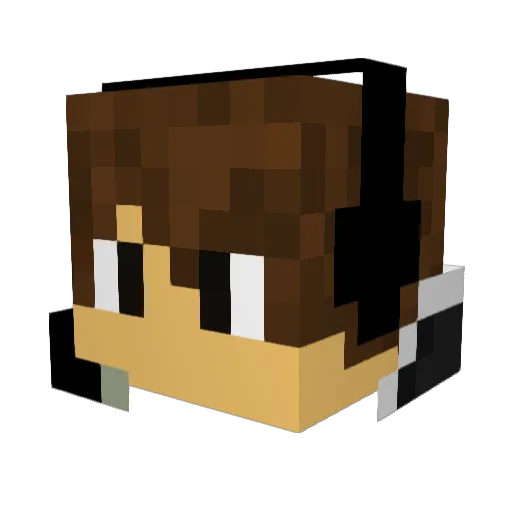 AutoAimM8 Minecraft avatar head, 3D render