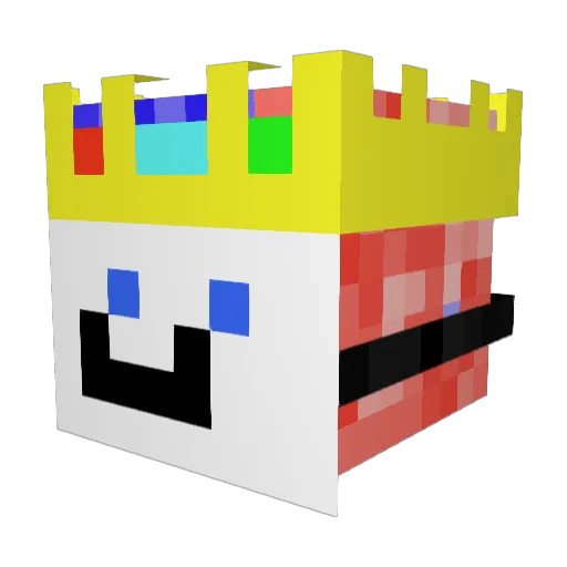 AutoMemoriesDoll Minecraft avatar head, 3D render
