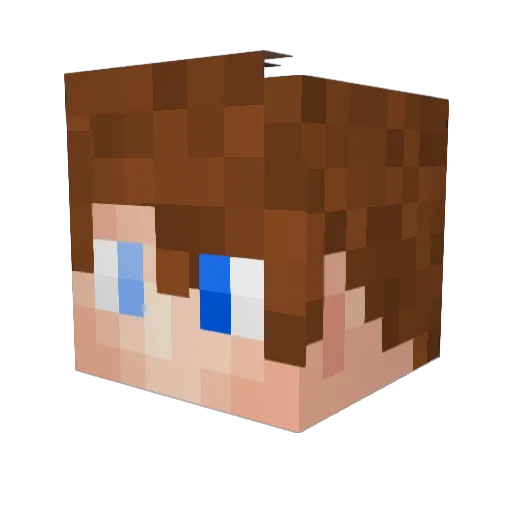 AutoPie120 Minecraft avatar head, 3D render