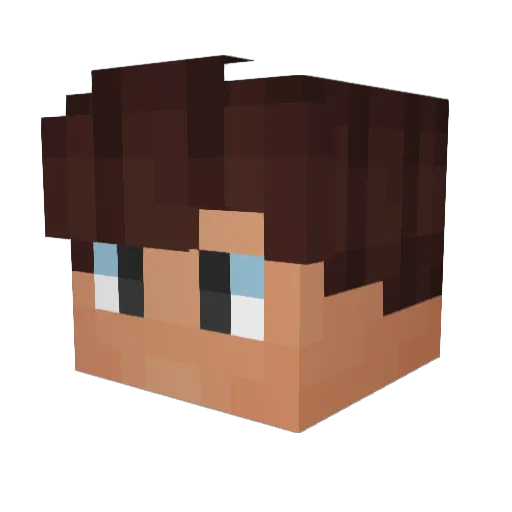 AutoSleutels Minecraft avatar head, 3D render