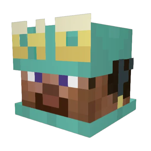 AutoTACO Minecraft avatar head, 3D render