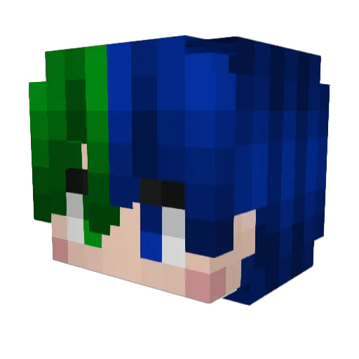 Auto_DoKUY Minecraft avatar head, 3D render