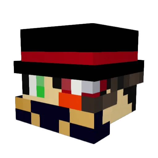Auto_Hero Minecraft avatar head, 3D render