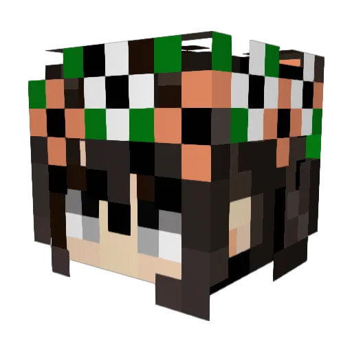 Autochthon_ Minecraft avatar head, 3D render