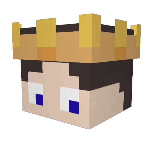Autoclicquer Minecraft avatar head, 3D render