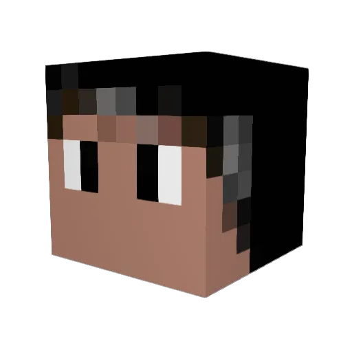 Autocon Minecraft avatar head, 3D render