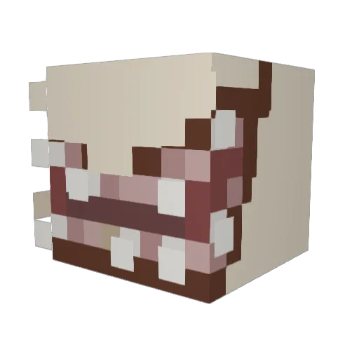 Autocorrecter Minecraft avatar head, 3D render