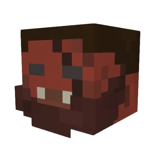 Automata233 Minecraft avatar head, 3D render