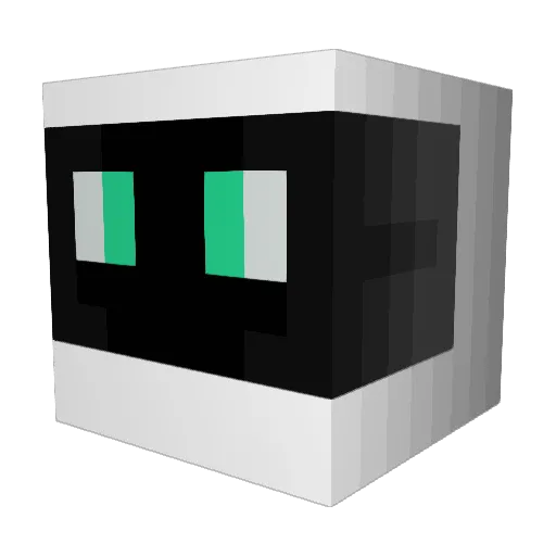 Automatabot Minecraft avatar head, 3D render