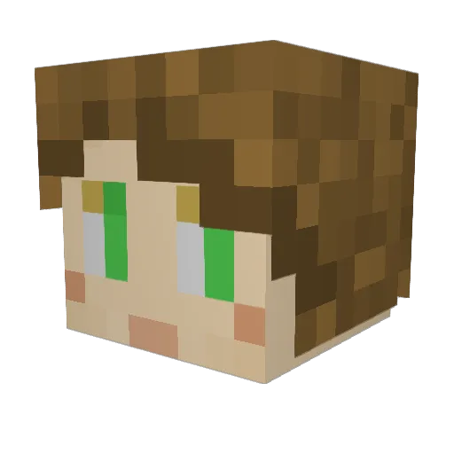 Automatic__ Minecraft avatar head, 3D render