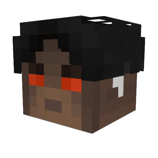 Automativ77 Minecraft avatar head, 3D render
