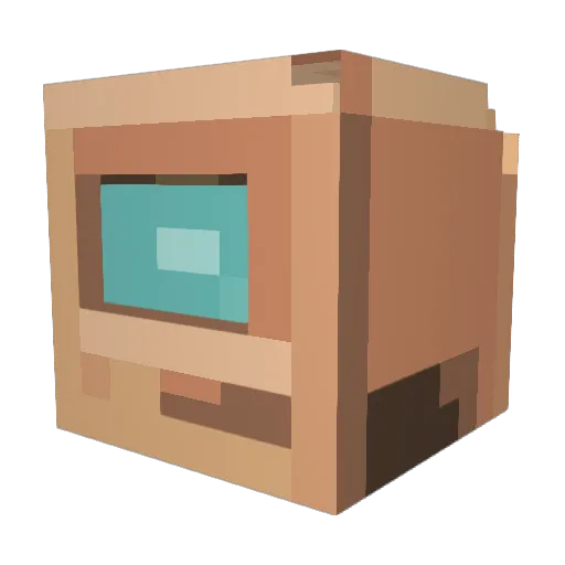Automaton_D1 Minecraft avatar head, 3D render