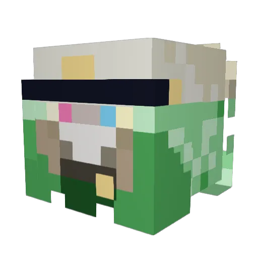 Automatontonic Minecraft avatar head, 3D render