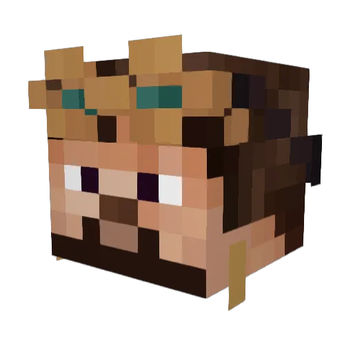 Autonomous_Ace Minecraft avatar head, 3D render