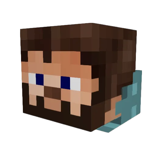 Autopsis Minecraft avatar head, 3D render
