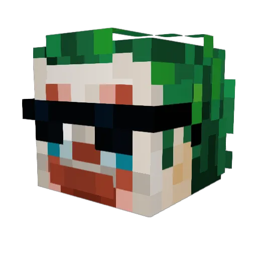 Autoreceptor Minecraft avatar head, 3D render