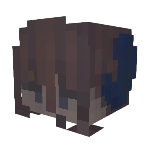 Autt0m Minecraft avatar head, 3D render