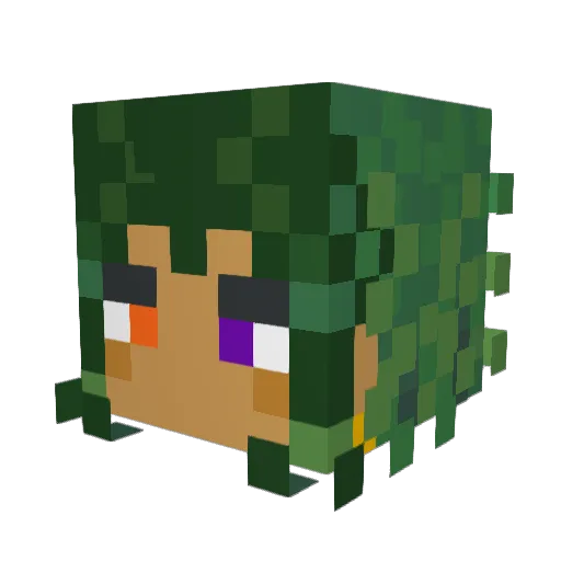 AuttieHallow Minecraft avatar head, 3D render