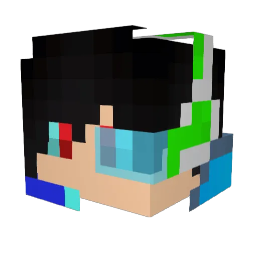 AutumNzz Minecraft avatar head, 3D render