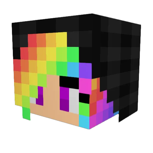 Autumammer Minecraft avatar head, 3D render