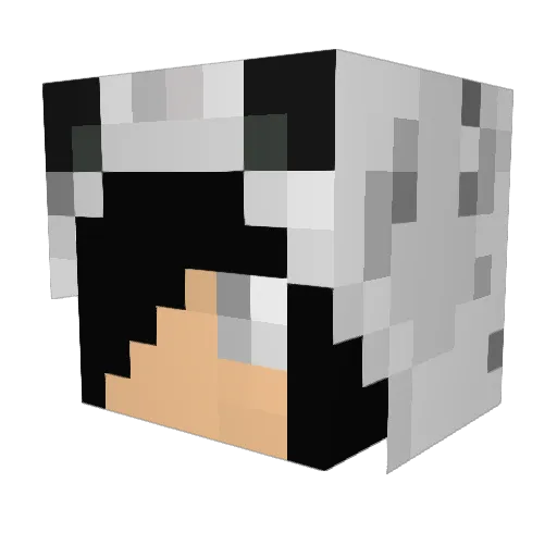 Autumestar Minecraft avatar head, 3D render