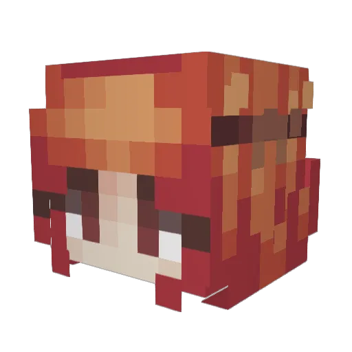 Autumm01 Minecraft avatar head, 3D render