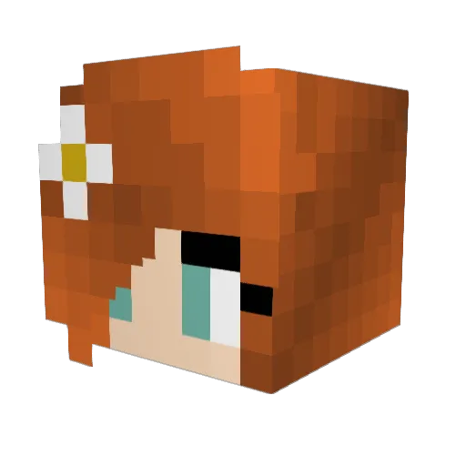 AutumnAlicorn Minecraft avatar head, 3D render