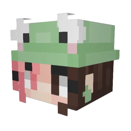 AutumnChili Minecraft avatar head, 3D render