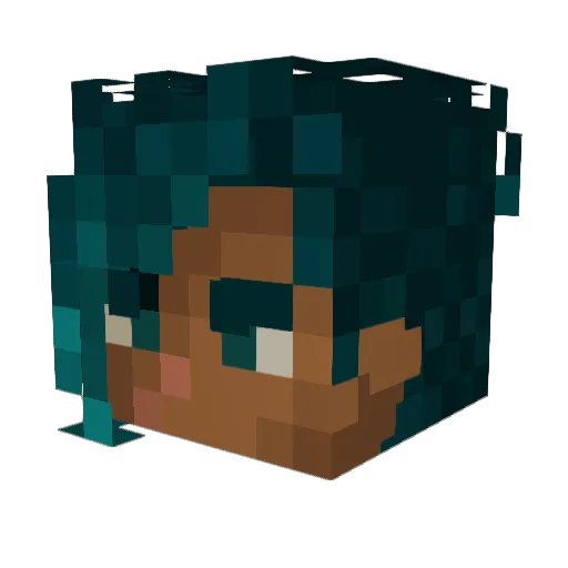 AutumnKatzchen Minecraft avatar head, 3D render