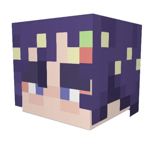 AutumnKouhai Minecraft avatar head, 3D render