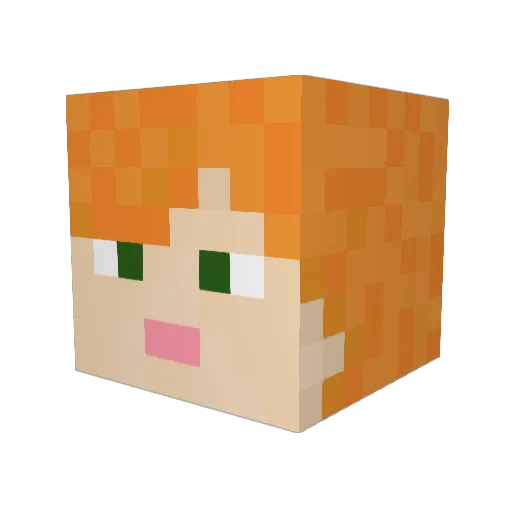 AutumnLibrarian Minecraft avatar head, 3D render