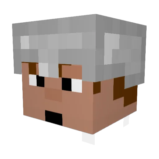 AutumnPizza_ Minecraft avatar head, 3D render