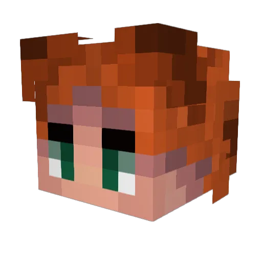 AutumnWinter Minecraft avatar head, 3D render