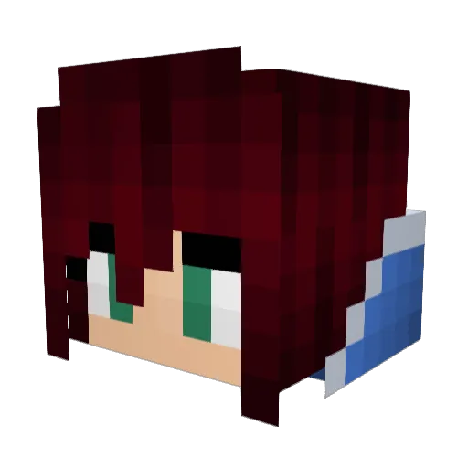 Autumnesia Minecraft avatar head, 3D render