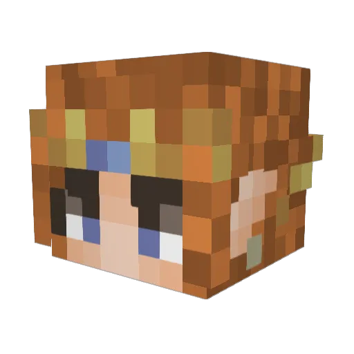 Autumnfirefly Minecraft avatar head, 3D render