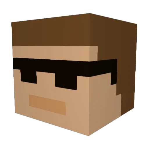Autunnius Minecraft avatar head, 3D render
