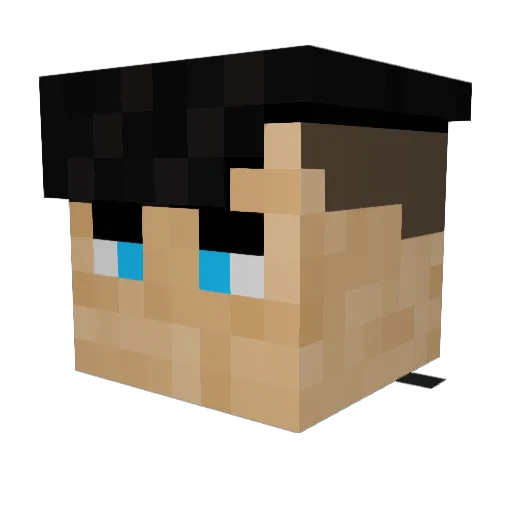 Autzeon Minecraft avatar head, 3D render